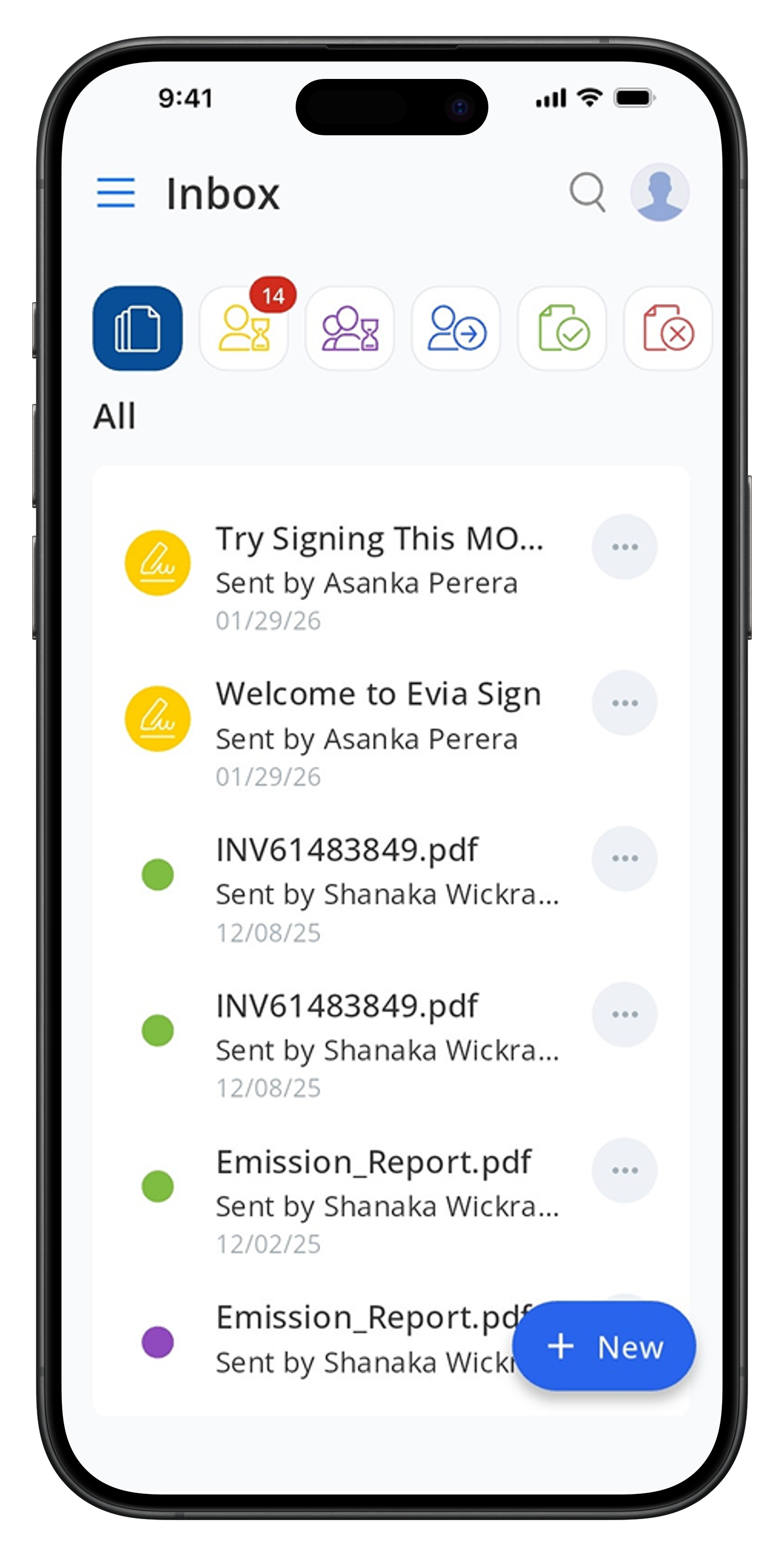 Evia Sign app screenshot